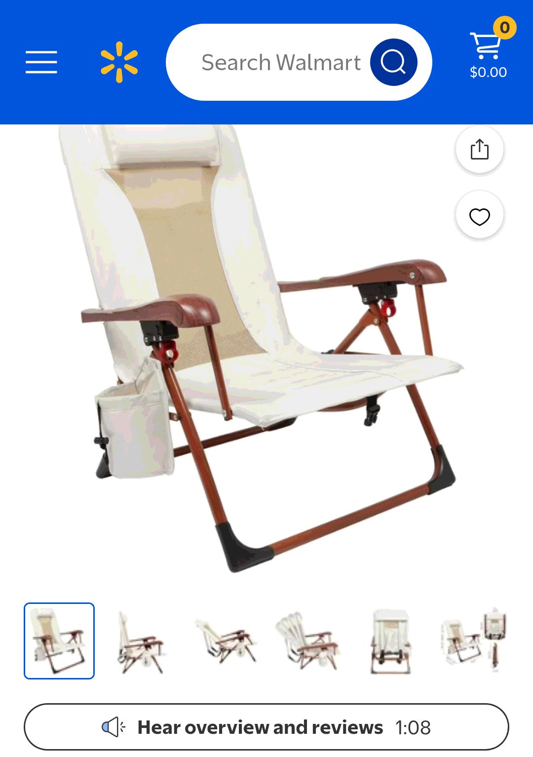 Free Shipping! Ozark Trail Low Profile Reclining Backpack Chair for Adults with Adjustable Padded Shoulder Straps - Walmart.com