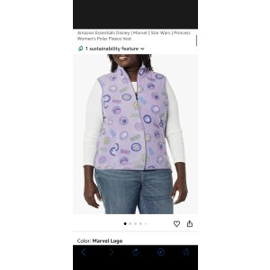 $4.70 Amazon.com: Amazon Essentials Disney | Marvel | Star Wars | Princess Women s Polar Fleece Vest