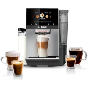 $1498.96 Amazon.com: Bosch Fully Automatic Coffee and Espresso Machine - 36 Drinks, Double Cup Barista Style Super Coffee Maker - Touchscreen, Large Bean Capacity - Easy Clean, Maintenance - Silver -