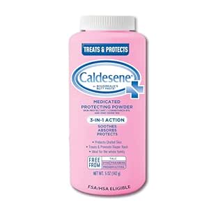 Amazon.com: Caldesene Medicated Protecting Body Powder with Zinc Oxide and Cornstarch, Talc-Free Baby Powder Soothes &amp; Protects, 5 Oz. : Baby