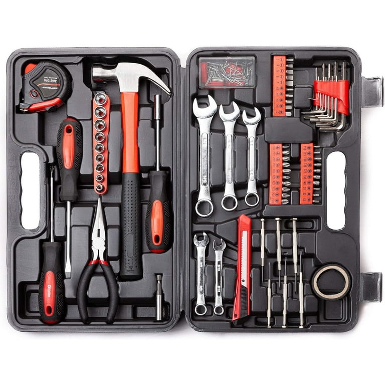 Hoey Home Tool Set with Case, 146-Piece Carbon Steel Household Repair Kit, Durable and Meets ANSI Standards - Walmart.com