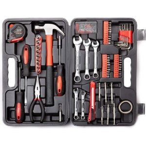 $28.99 Hoey Home Tool Set with Case, 146-Piece Carbon Steel Household Repair Kit, Durable and Meets ANSI Standards - Walmart.com