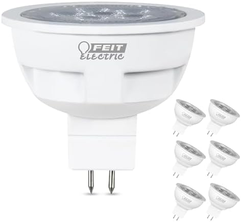 Feit Electric LED MR16 Bulb, 50W Equivalent, GU5.3 Bi-Pin Base, Non-Dimmable, 550 Lumens, 3000K 