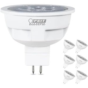 $22.54 Feit Electric LED MR16 Bulb, 50W Equivalent, GU5.3 Bi-Pin Base, Non-Dimmable, 550 Lumens, 3000K 
