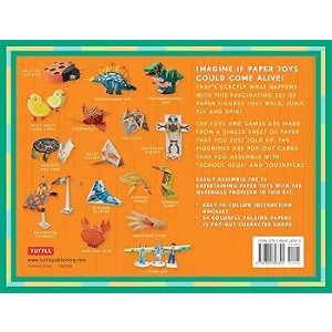 $11.41 Amazon.com: Japanese Paper Toys Kit: Origami Paper Toys that Walk, Jump, Spin, Tumble and Amaze!: 9780804846325: Dewar, Andrew, Vints, Kostya: Arts, Crafts & Sewing