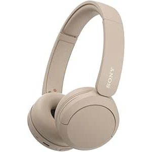 $38.00 Amazon.com: Sony WH-CH520 Wireless Headphones Bluetooth On-Ear Headset with Microphone and up to 50 Hours Battery Life with Quick Charging, Cappuccino : Electronics