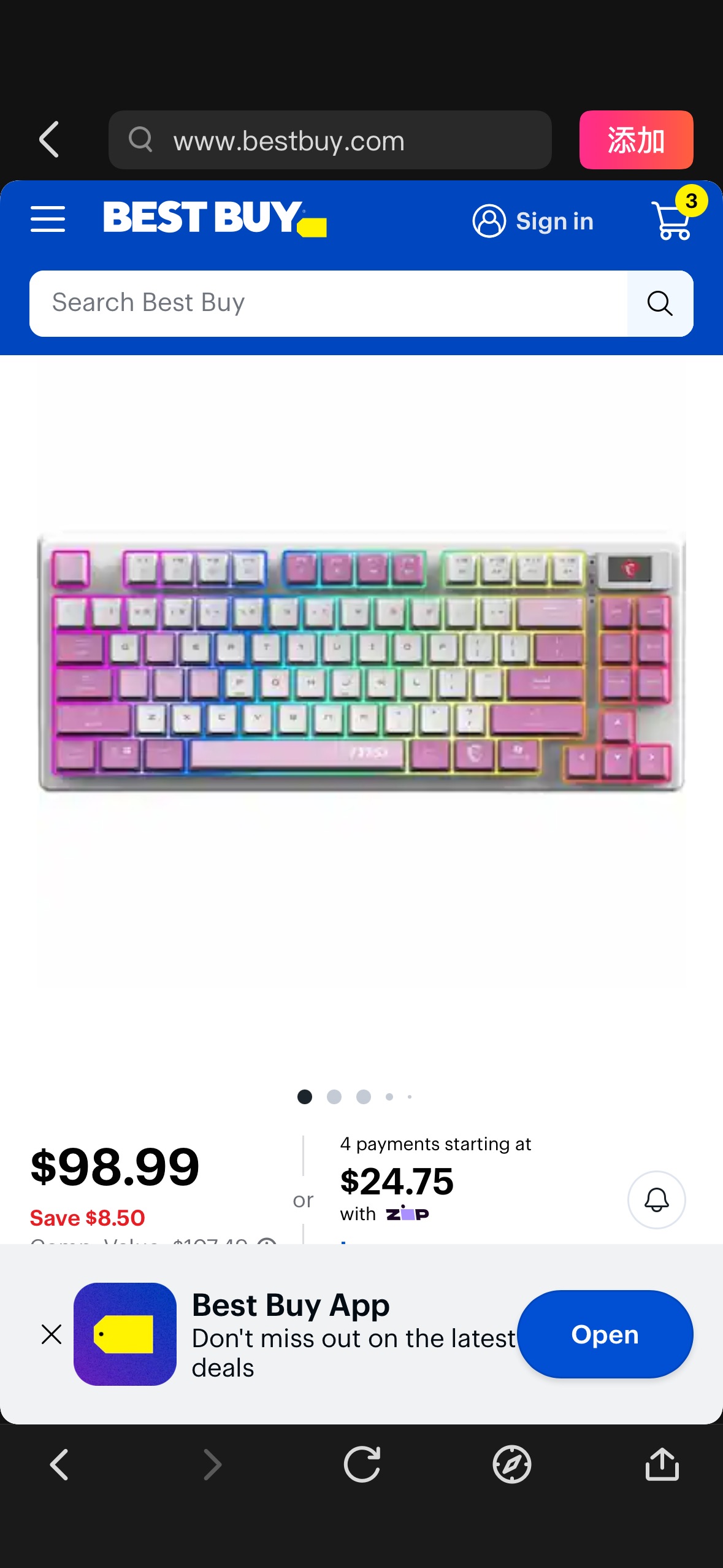 MSI FORGE GK600 Gaming Keyboard Wired/Wireless Connectivity Bluetooth/RF Tenkeyless 2.40 GHz USB 2.0 Type C Violet - Best Buy