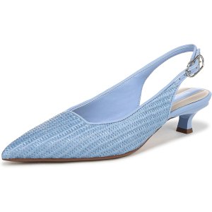 $40.79 Franco Sarto Womens Marlow Pump Denim Blue Raffia 6.5 W | Pumps