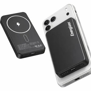 $19.99 Energizer 10,000mAh SLIM METAL 20W Magnetic Wireless Qi/Qi2.0/MagSafe PowerBank, Portable Charger, 2 Outputs, LED Display, & USB C Black QM10081PQ - Best Buy