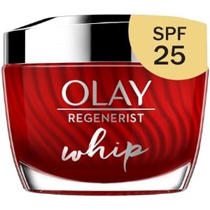 $14.39 Amazon.com: Olay Regenerist Whip Face Moisturizer Cream with Sunscreen SPF 25, 1.7 oz : Beauty & Personal Care