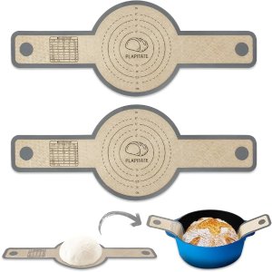 $8.99 Amazon.com: PLAPITATE Silicone Bread Sling for Dutch Oven Liners, Non Stick 2 PCS, Easy Clean Reusable Silicone Bread Baking Mat with Long Handles, Easy to Transfer Sourdough Bread, Round: Home & Kitc