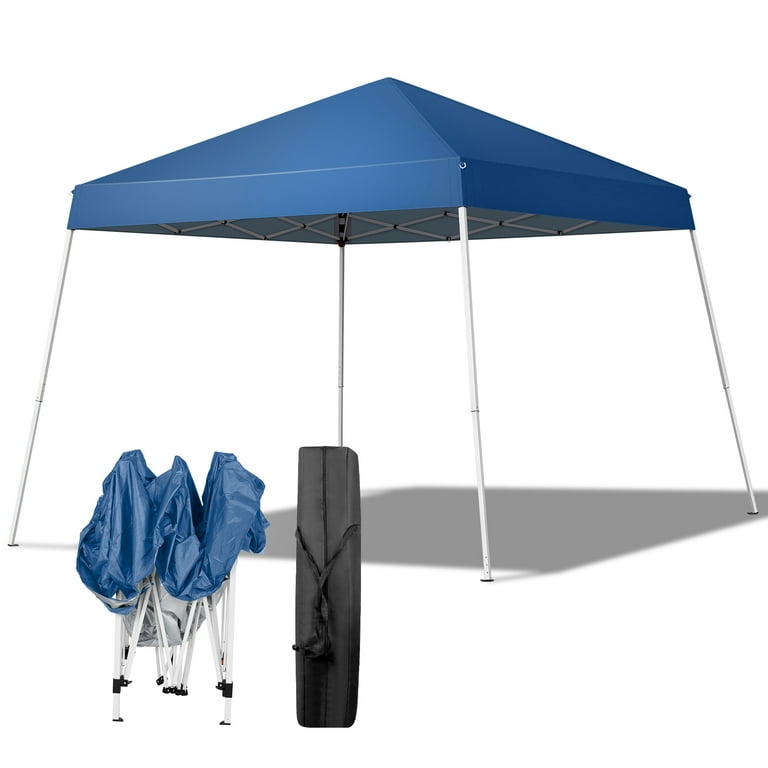 Ktaxon 10'x10' Pop Up Canopy Tent, Portable Shelter with Waterproof Fabric, Blue - Walmart.com