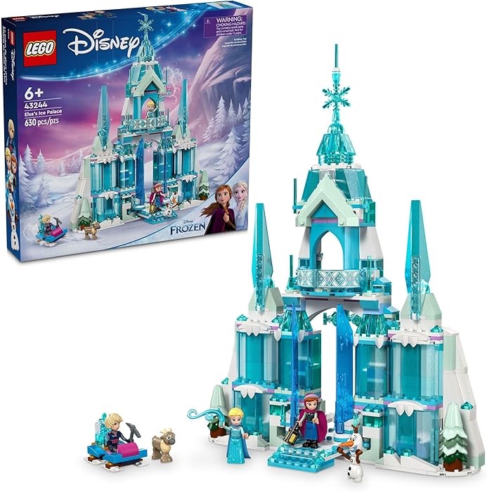 Amazon.com: LEGO Disney Frozen Elsa’s Ice Palace Building Set for Kids, Princess Castle with Anna and Elsa Mini-Doll Figures, Disney Princess Toy Gift Idea for Girls, Boys and Movie Fans Ages 6 and Up