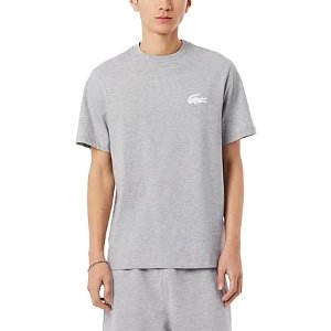 $28.83 Amazon.com: Lacoste Men's Crocodile Print Cotton Loungewear T-Shirt, (Amazon Exclusives), Silver Chine/White, 3X-Large : Clothing, Shoes & Jewelry
