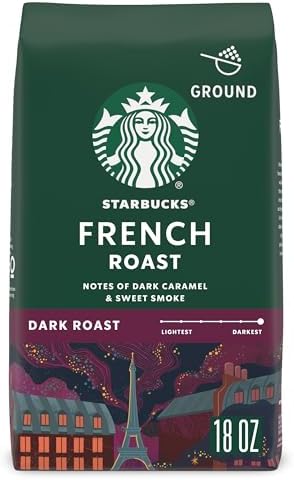 Amazon.com : Starbucks Ground Coffee, Dark Roast Hot or Iced Coffee, French Roast, 18 oz : Grocery &amp; Gourmet Food