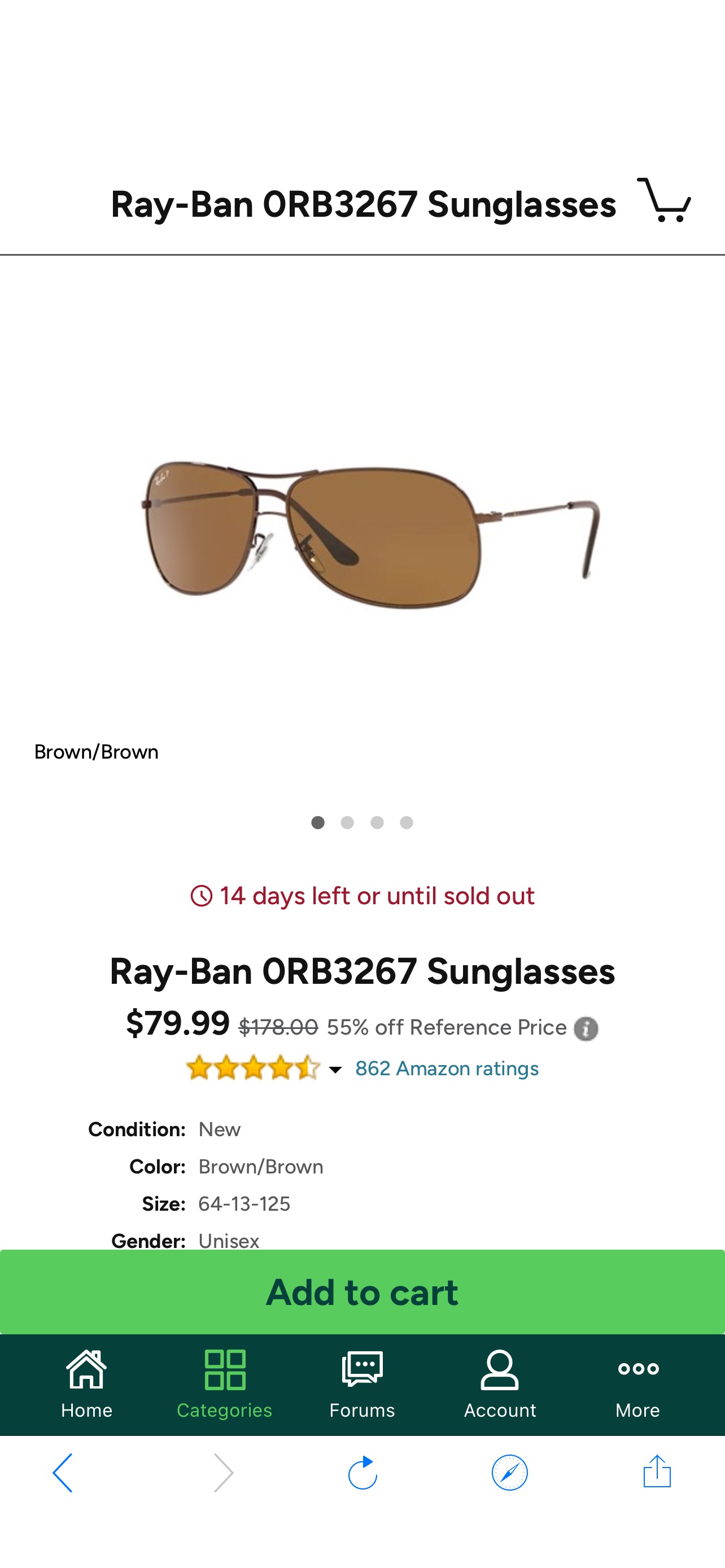 Ray-Ban 0RB3267 Sunglasses