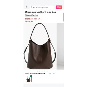 $1250 Maison Margiela Dress-age Leather Hobo Bag | Nordstrom