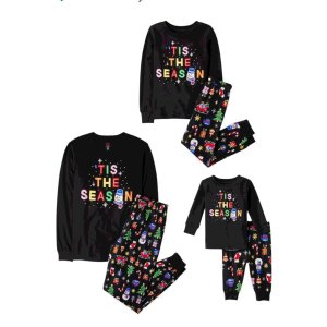 $3.51 The Children s Place,Unisex Baby,Family Matching, Christmas and Holiday Pajama Sets, Cotton,Black Glow- Baby/Toddler,0 Months,3 Months: Clothing, Shoes & Jewelry