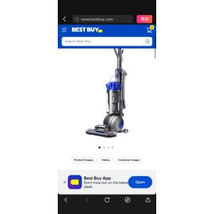 $329 Dyson Ball Allergy Plus Upright Vacuum Moulded Blue/Iron 447961-01 - Best Buy