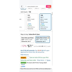 $51.27 Amazon.com: Pampers Amore, Size 1 (8-14 lbs), 198 Count, Our Best Diaper – Hypoallergenic & Fragrance Free, Up to 100% Leakproof, Soft as Cashmere : Everything Else