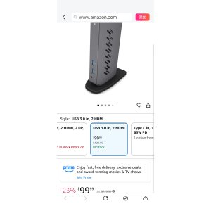 $99.99 Amazon.com: Acer U301 USB 3.0 Dock for Windows | 2 x HDMI Ports | 2 USB 3.1 Gen 1 Ports | 4 USB 2.0 Ports | Gigabit Ethernet | Requires One USB 3.1 Type A or USB 3.1 Type-C on Computer | Gray : Electr