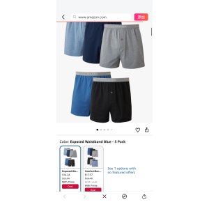 $14.24 Hanes Men s Boxers, Cotton Knit Comfortable Boxer Underwear, Moisture-wicking Cotton Boxers, 5 count (pack of 1) at Amazon Men’s Clothing store: Boxer Shorts