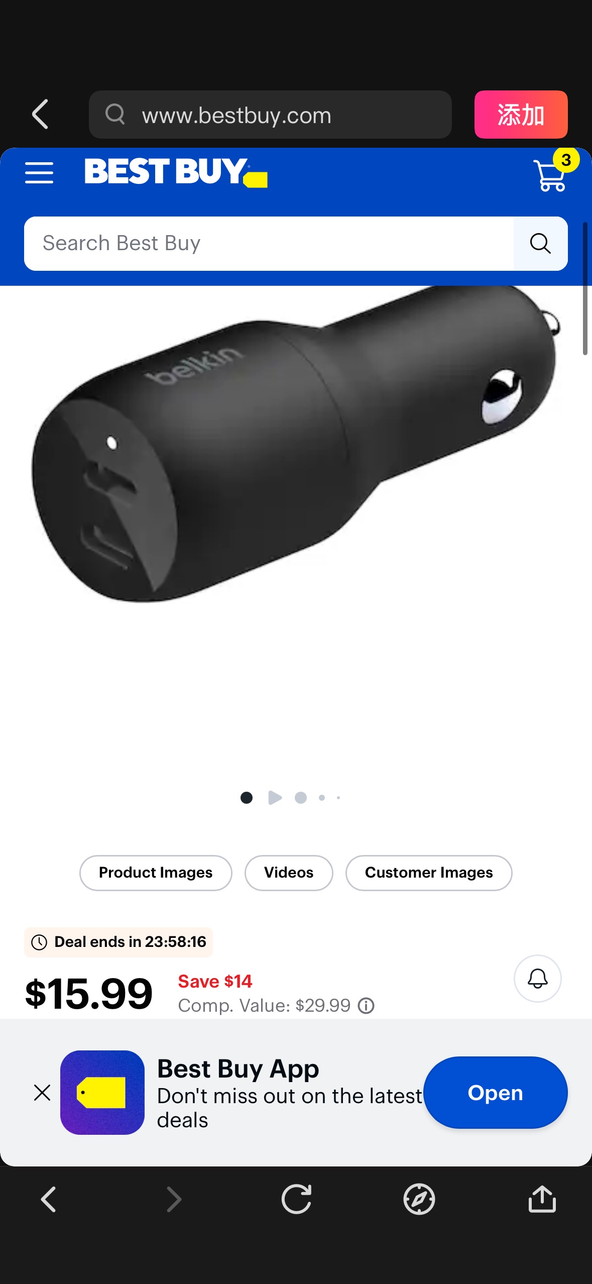 Belkin BOOST↑CHARGE Dual USB C Car Charger 36W Black CCB002btBK - Best Buy
