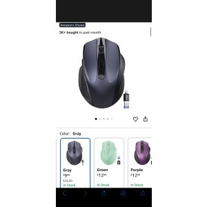 $9.99 Amazon.com: Wireless Mouse for Laptop, 2.4GHz Computer Mouse with USB-A Port &USB-C Adapter, Cordless Office Mice with 6 Buttons & 3 Level DPI for Small to Medium Hands, Work with PC, Desktop, Tablet 