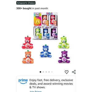 $6.94 Micro Teenies Care Bears Fruit Friends 5-Pack : Toys & Games