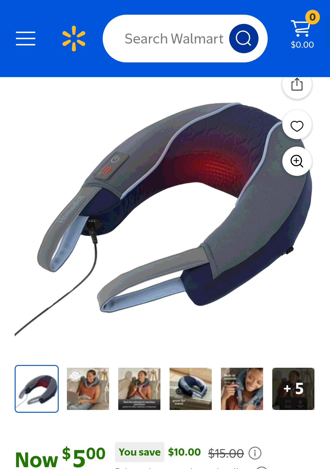 Homedics Neck Massager with Comfort Foam Vibration and Soothing Heat - Walmart.com