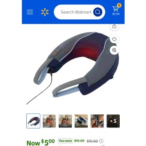 $5.00 Homedics Neck Massager with Comfort Foam Vibration and Soothing Heat - Walmart.com