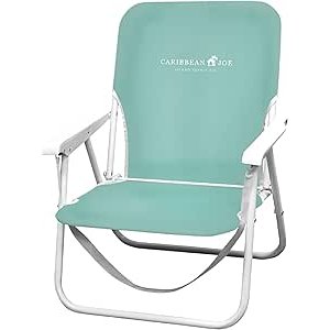 $21.65 Amazon.com : CARIBBEAN JOE Folding Beach Chair, 1 Position Lightweight and Portable Foldable Outdoor Camping Accessories with Carry Strap (Mint, 200lbs Capacity) : Sports & Outdoors