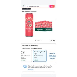 $12.52 Amazon.com: OLIPOP Prebiotic Soda Pop, Strawberry Vanilla, Pantry Pack Packed with Prebiotics, Fiber, and Botanicals, Gluten Free, GMO Free, 12oz Skinny (12-Cans) (Packaging May Vary) : Grocery & Gour