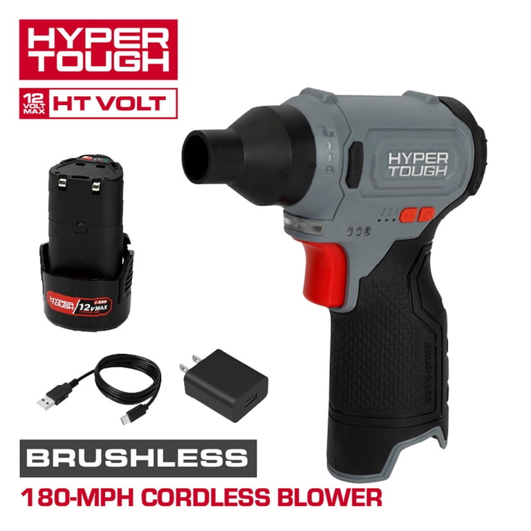Hyper Tough 12V 180-MPH Cordless Blower with USB-C Charging Cable - Walmart.com