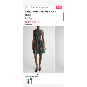 $378 Lela Rose Betsy Floral Jacquard A-Line Dress | Nordstrom