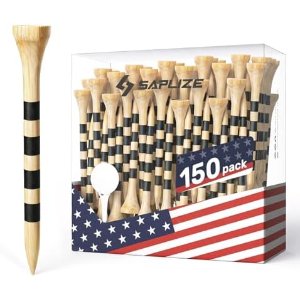 $9.99 Amazon.com : SAPLIZE 150pcs Bamboo Golf Tees, Stable and Reliable Golf Tees, 3 1/4'' : Sports & Outdoors