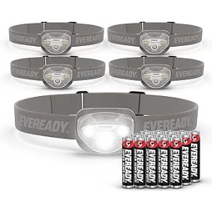 $17.46 Amazon.com: EVEREADY LED Headlamps Pro200 [5-Pack], IPX4 Water Resistant, Bright and Durable Head Lights for Camping, Hiking, Emergency Power Outage (Batteries Included) : Sports & Outdoors