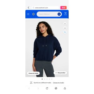 $8.4 Time and Tru Women s Bubble Hem Pullover Hoodie, Size XS-XXXL - Walmart.com