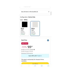 $89.99 Amazon.com: Ring Spotlight Cam Plus Battery with All-new Ring Indoor Cam, White