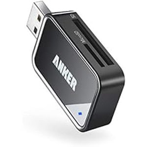 $8.99 Amazon.com: Anker USB 3.0 Micro SD Card Reader, 5Gbps 2-in-1 SD Card Reader to USB Adapter for SDXC, SDHC, MMC, RS-MMC, Micro SDXC, Micro SD, Micro SDHC, UHS-I Cards - USB A CardReader : Electronics