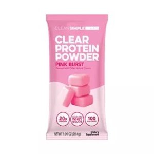 $3.39 Clean Simple Eats Clear Protein Powder Pink Burst - 1.00oz/1 Stick : Target