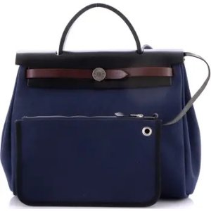 $1816 Pre-Owned Hermes Herbag Zip Leather and Toile 31 | Nordstrom