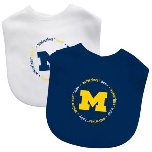 $18.99 BabyFanatic Officially Licensed Unisex Baby Bibs 2 Pack - NCAA Michigan Wolverines : Target
