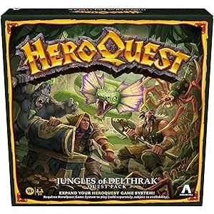 $18.49 Amazon.com: Avalon Hill HeroQuest Jungles of Delthrak Quest Pack | Roleplaying Games | Ages 14+ | 2 to 5 Players | Requires HeroQuest Game System to Play : Toys & Games