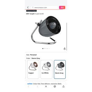 $14.98 Amazon.com: Vornado Pivot Personal Air Circulator Fan, 6-inch, Quiet Portable Travel Fan, 3 Speeds, Storm Gray : Home & Kitchen