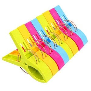 $5.55 Amazon.com: Danmu Beach Towel Clips,Beach Clips,Cruise Essentials,Towel Clips for Beach Chairs Cruise, Heavy Duty Clothes Pins-Keep Your Towel from Blowing Away, Beach Accessories for Vacation Must Ha