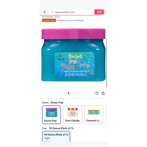$10.99 Amazon.com : Lisa Frank x Tree Hut Ocean Pop Body Scrub, Exfoliating & Hydrating Sugar Scrub with Shea Butter & Essential Oils, Smooth Skin, Body Exfoliator For All Skin Types, Self Care Gifts for Wom