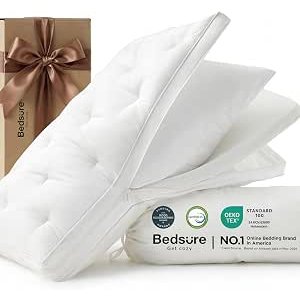 $29.99 Amazon.com: Bedsure 可调节高度的枕头+全棉枕套