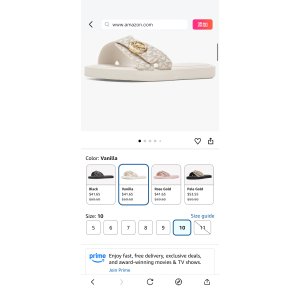 $41.65 Amazon.com | Michael Kors Women s MK Pool Slides Vanilla 10 Medium | Slides