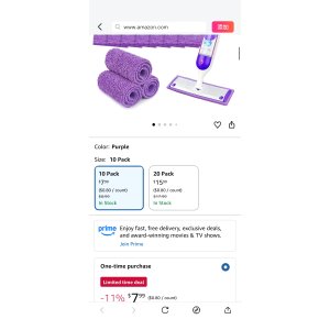 $7.99 Amazon.com: Orighty Reusable Mop Pads for Swiffer PowerMop, 10 Pack Power Mop Pads Refills for 13   -15    Spray Mop, Microfiber Mop Pads Refills for Multi-Surface Floor, Machine Washable : Health & H